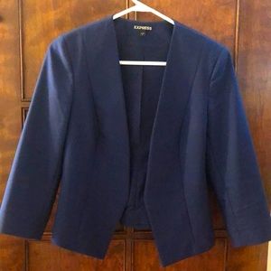 Navy 3/4 sleeve blazer